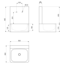 Delabie Handwaschbecken Hygiene 2 Hl. D22 MA150 Edst....