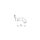 Delabie Gebogener Auslauf aus Messing L. 70 D 28, 2...