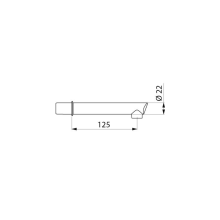 Delabie Einmalausläufe BIOCLIP L125 D22mm, 15 Stück