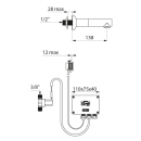 Delabie Elektron. Wandventil m. 2 BIOCLIP-Edelstahlausl,...