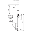 Delabie Elektron. MBatt. Schwenkausl, H160mm, 2...
