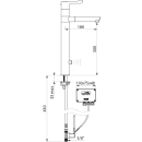 Delabie Elektron. MBatt. Schwenkausl, H300mm, 1...