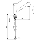 Delabie SPT-EHM, EP, Schwenkauslauf, H105mm,...