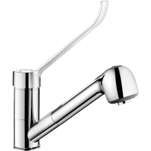 Delabie EHM med.Bereich, EP, Schwenkauslauf, H105mm, Auszugbr, H-Hebel
