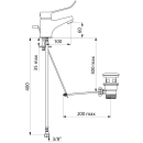 Delabie EHM für WT H60mm, Zugstangenablaufgarnitur,...