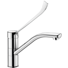 Delbie SPT-Einhebelmischer Schwenkauslauf H.155 L.230, Hygienehebel