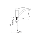 Delabie EHM für WT, Schwenkauslauf, H100mm L170mm,...