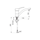 Delabie EHM für WT Schwenkauslauf H100mm L170mm,...
