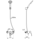 Delabie Duschsys selbstentl. + Armatur 2539EP, S-Anschl....