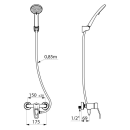 Delabie Duschsys selbstentleerend + Einhebelmischer 2539,...