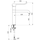 Delabie EHM für WT Schwenkauslauf hoch H165 L220,...