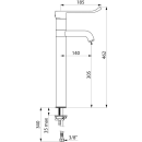 Delabie EHM für WT Schwenkauslauf hoch H305 L140,...
