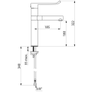 Delabie EHM mit Schwenkauslauf BIOCLIP H.180 L.185 + 2...