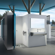 Delabie WC-Papierhalter f. Papierrolle 400m Edst. 1.4301 hgl.pol.