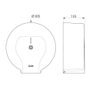 Delabie WC-Papierhalter f. Papierrolle 400m Edst. 1.4301...