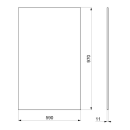 Delabie Spiegel bruchsicher 10x595x980 mm Edst. spiegelpol.