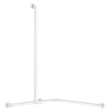 Delabie Dusschhandlauf + Br.H.Stg. vertikal Basic D32 pulverbeschichtet weiß