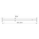 Delabie Vorhangstange gerade ausziehbar D20mm Edst. hgl.pol.