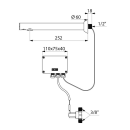 Delabie W. Vent. BINOPTIC G3/8B UP Ausl. L295mm Feststr....