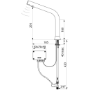 Delabie Waschtisch-Ventil BINOPTIC G3/8B H250mm...