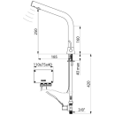 Delabie WT-MBatt.BINOPTIC MIX G3/8B matt schw.H250...