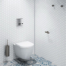 Delabie WC-Bürstengarn. W.-Mont. mit Abd. Edst. anthrazit-metallic
