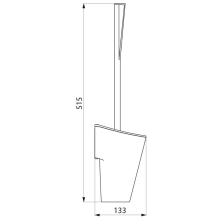 Delabie WC-Bürstengarn. W.-Mont. m.ergonomischem Griff Nylon weiß