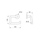 Delabie WC-Papierhalter U-Form Nylon weiß