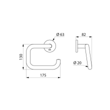 Delabie WC-Papierhalter U-Form Edst. hgl.pol.