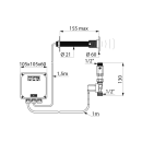 Delabie UR-Spülarmatur TEMPOMATIC G1/2B Hw.-Mont.155...