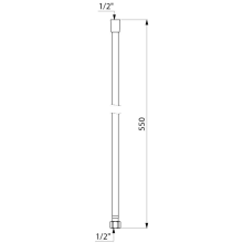 Delabie Schlauch G1/2" schw. L. 0, 55m f. Küchenarmatur 5526