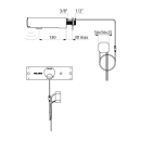 Delabie Wand Ventil TEMPOMATIC 4 G 1/2B UP-Anschluss...