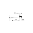 Delabie Wand Ventil TEMPOMATIC 4 G1/2B, 6V Batt, L130...