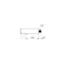 Delabie Wand Ventil TEMPOMATIC 4 G1/2B, 6V-Batt, L130...