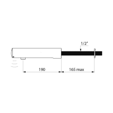Delabie WT-Ventil TEMPOMATIC 4 G1/2B Hw.-Mont. 6V-Batterien L.190