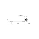 Delabie Wand Ventil TEMPOMATIC 4 G1/2B, 6V Batt, L190...