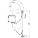 Delabie Stand Ventil TEMPOMATIC 2 G3/8B Feststrom 230/12V...