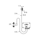 Delabie Armatur TEMPOMATIC G3/8B 230/12V f. Paneel 1-12mm...