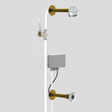 Delabie DU-Kombi TEMPOMATIC G1/2B Hw.-Mont. 150 230/12V+Br-Kopf ROUND