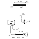 Delabie DU-Kombi TEMPOMATIC G1/2B Hw.-Mont. 150...