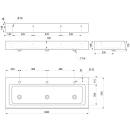 Delabie Kita Waschrinne MINERALCAST wandh. L1400 3 Pl....