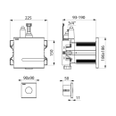 Delabie WC-DrSp. TEMPOMATIC duale Strg. 3/4" UP...