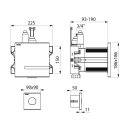 Delabie WC-DrSp. TEMPOMATIC duale Strg. 3/4", UP,...