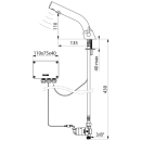 Delabie Stand MBatt. BINOPTIC MIX G3/8B mit 6V-Batt.in...