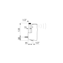 Delabie UR-Spülarm. TEMPOMATIC 4 G1/2B DForm mit 6V...