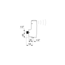 Delabie UR-Spülarm. TEMPOMATIC 4 G1/2B EV 6V Batt....