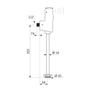 Delabie Urinalspüler-Set TEMPOMATIC 4 EV 6V Batt. WA...