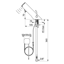Delabie Stand MBatt. TEMPOMATIC MIX4 G3/8 m. UP-Netzteil 230/6V, LH