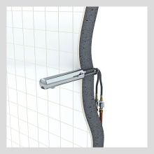 Delabie MBatt. TEMPOMATIC MIX4 WT G3/8 6V-Batt. L190 Hinterwandmont.