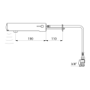 Delabie MBatt. TEMPOMATIC MIX4 WT G3/8 6V-Batt. L190...